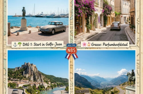 Op avontuur door Frankrijk: Een meerdaagse roadtrip over de Route Napoléon De Route Napoléon is met recht een van de mooiste en meest iconische autoroutes van Europa. De weg, grotendeels bekend als de N85, trekt in de voetsporen van Napoleon Bonaparte na zijn ontsnapping van het eiland Elba in 1815. Wie deze route rijdt, ruilt in een paar dagen tijd de palmbomen van de Franse Rivièra in voor de besneeuwde toppen van de Alpen. Een roadtrip van 3 dagen is perfect om al het moois onderweg in je op te nemen.